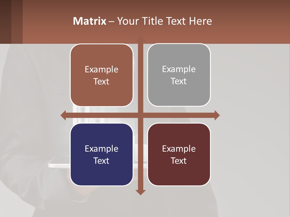 A Man In A Suit Holding A Tablet With A Chart On It PowerPoint Template