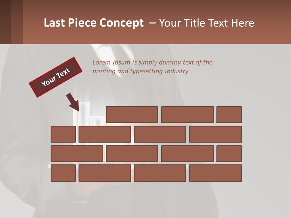 A Man In A Suit Holding A Tablet With A Chart On It PowerPoint Template