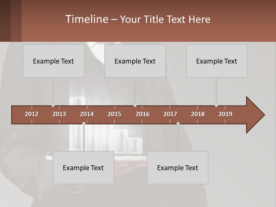 A Man In A Suit Holding A Tablet With A Chart On It PowerPoint Template