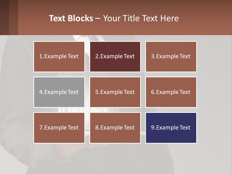 A Man In A Suit Holding A Tablet With A Chart On It PowerPoint Template
