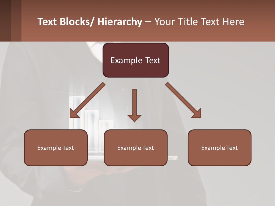 A Man In A Suit Holding A Tablet With A Chart On It PowerPoint Template