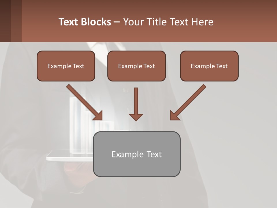 A Man In A Suit Holding A Tablet With A Chart On It PowerPoint Template
