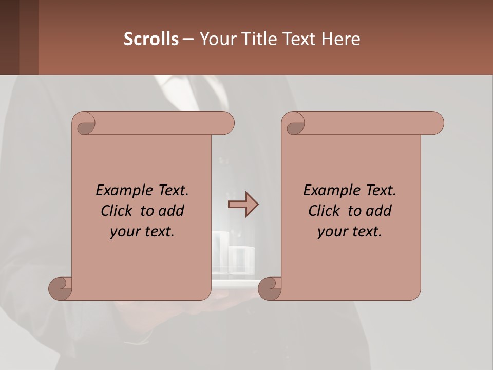 A Man In A Suit Holding A Tablet With A Chart On It PowerPoint Template