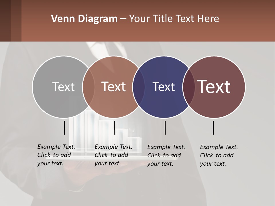 A Man In A Suit Holding A Tablet With A Chart On It PowerPoint Template