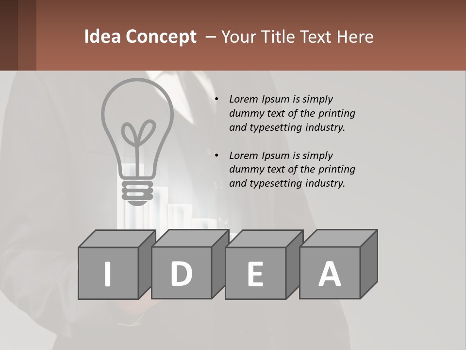 A Man In A Suit Holding A Tablet With A Chart On It PowerPoint Template