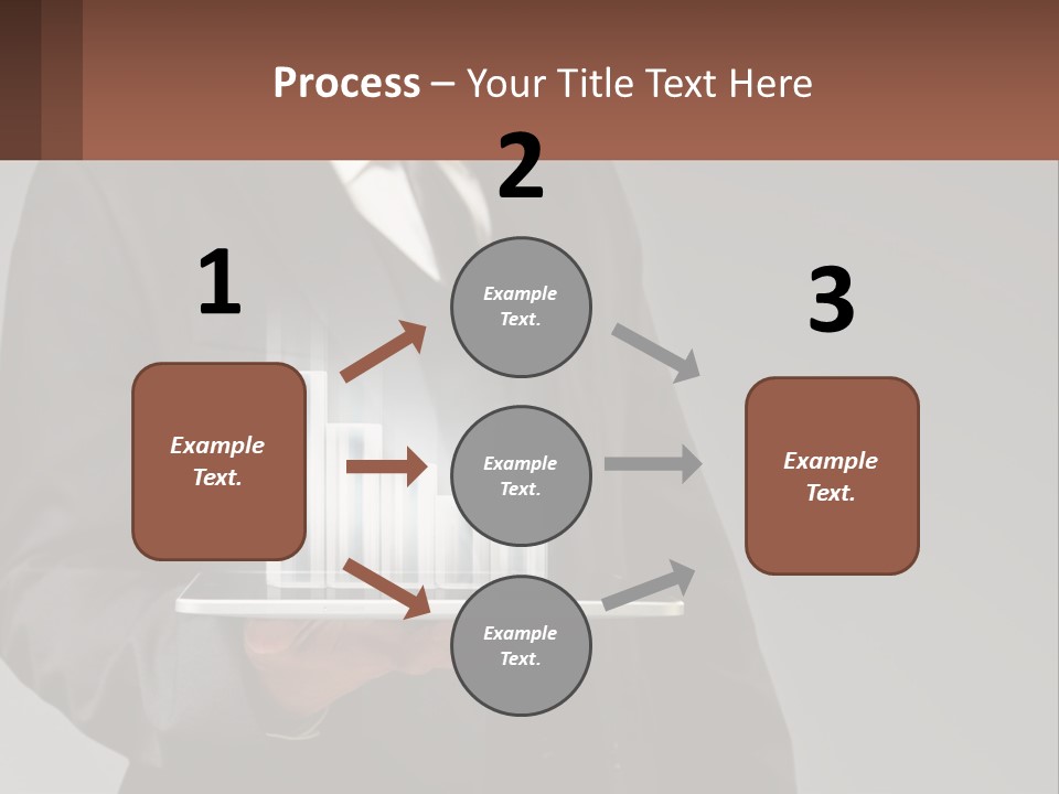 A Man In A Suit Holding A Tablet With A Chart On It PowerPoint Template