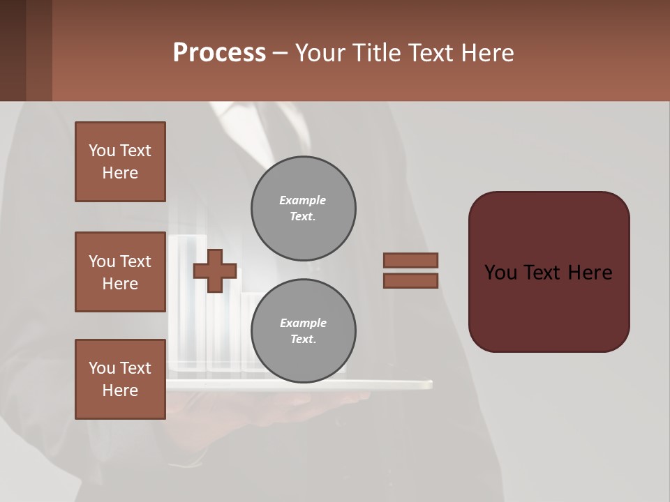 A Man In A Suit Holding A Tablet With A Chart On It PowerPoint Template