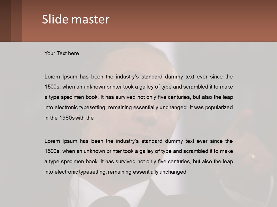 A Man In A Suit Giving A Presentation PowerPoint Template