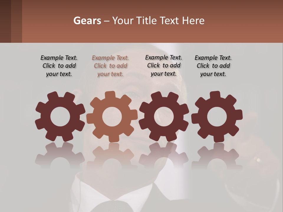 A Man In A Suit Giving A Presentation PowerPoint Template