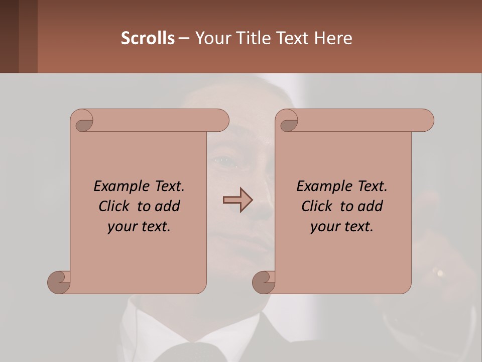 A Man In A Suit Giving A Presentation PowerPoint Template