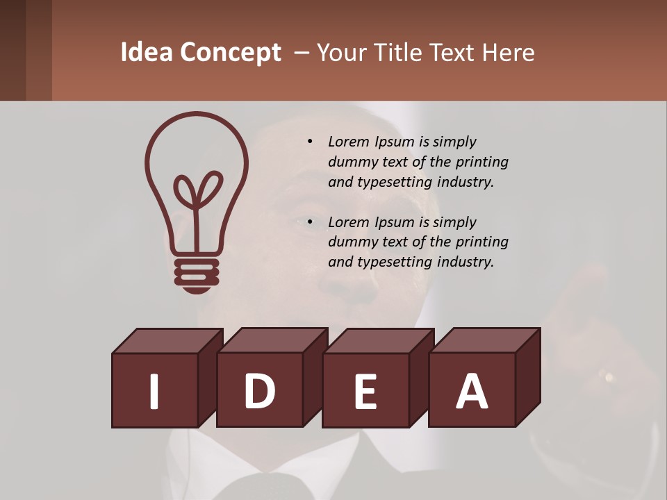 A Man In A Suit Giving A Presentation PowerPoint Template