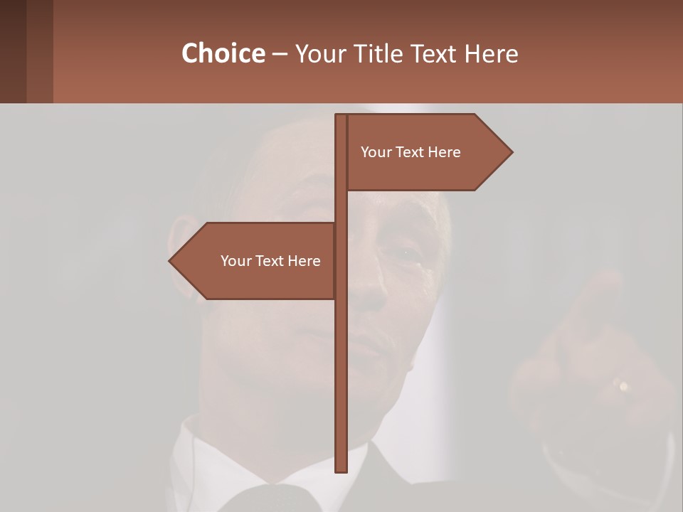 A Man In A Suit Giving A Presentation PowerPoint Template