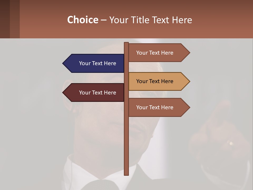 A Man In A Suit Giving A Presentation PowerPoint Template