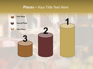 A Group Of Wine Glasses Filled With White And Red Wine PowerPoint Template