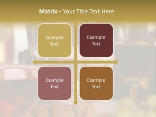 A Group Of Wine Glasses Filled With White And Red Wine PowerPoint Template