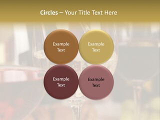 A Group Of Wine Glasses Filled With White And Red Wine PowerPoint Template