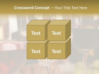 A Group Of Wine Glasses Filled With White And Red Wine PowerPoint Template