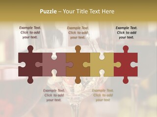 A Group Of Wine Glasses Filled With White And Red Wine PowerPoint Template