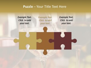 A Group Of Wine Glasses Filled With White And Red Wine PowerPoint Template