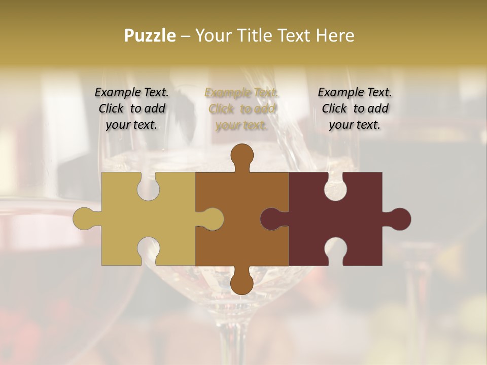 A Group Of Wine Glasses Filled With White And Red Wine PowerPoint Template