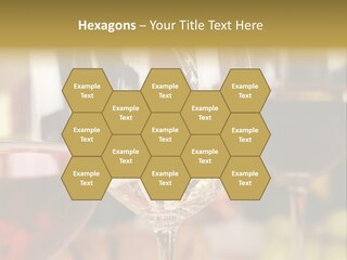 A Group Of Wine Glasses Filled With White And Red Wine PowerPoint Template