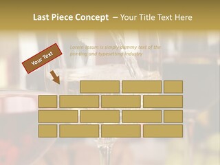 A Group Of Wine Glasses Filled With White And Red Wine PowerPoint Template