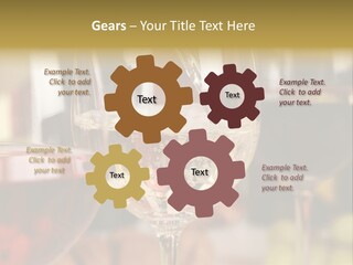 A Group Of Wine Glasses Filled With White And Red Wine PowerPoint Template