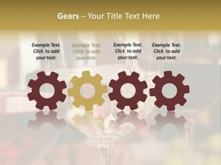 A Group Of Wine Glasses Filled With White And Red Wine PowerPoint Template