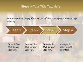 A Group Of Wine Glasses Filled With White And Red Wine PowerPoint Template