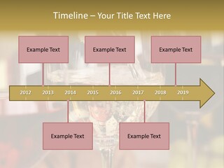 A Group Of Wine Glasses Filled With White And Red Wine PowerPoint Template