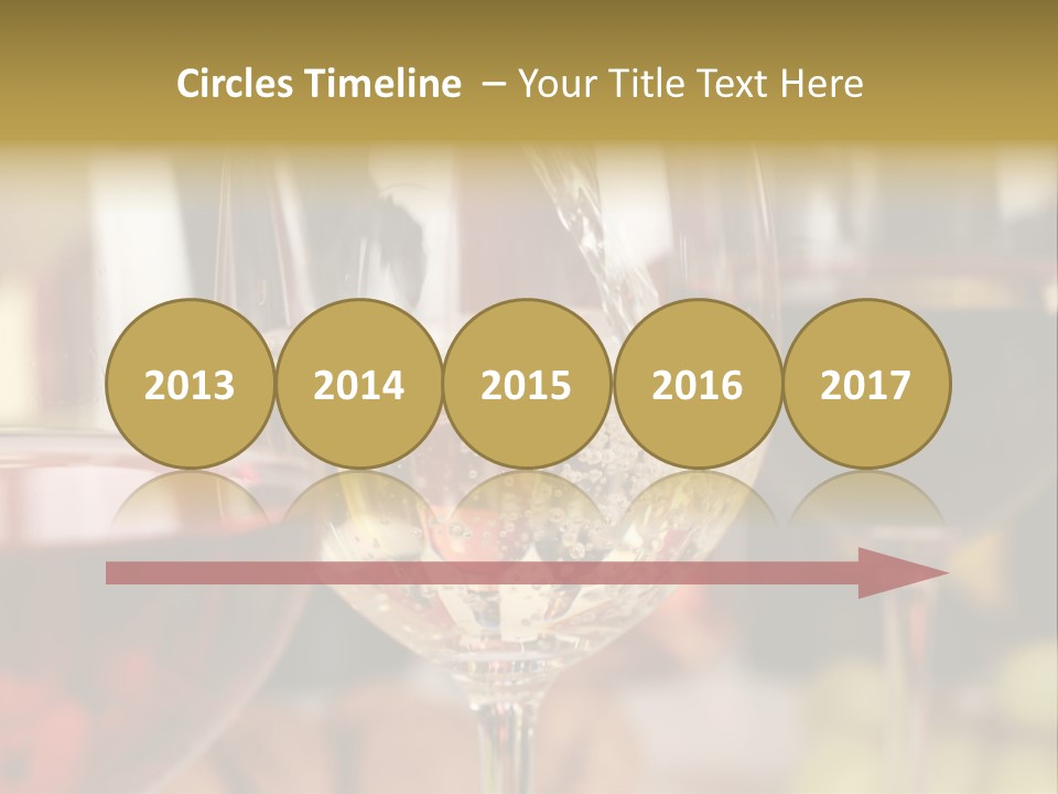 A Group Of Wine Glasses Filled With White And Red Wine PowerPoint Template