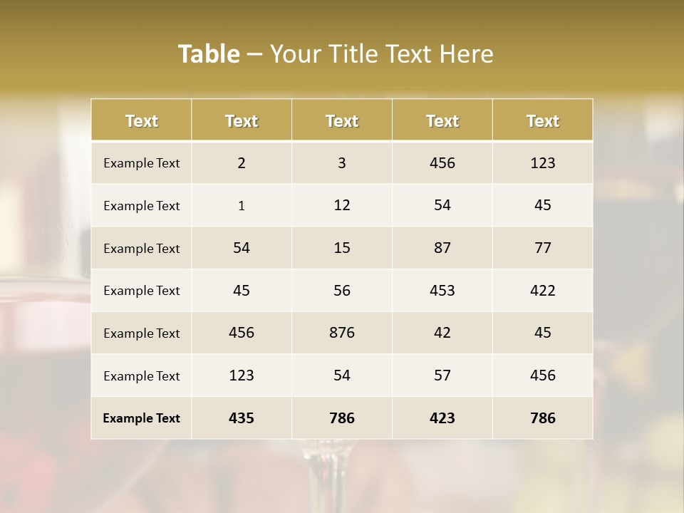 A Group Of Wine Glasses Filled With White And Red Wine PowerPoint Template