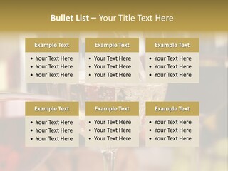 A Group Of Wine Glasses Filled With White And Red Wine PowerPoint Template