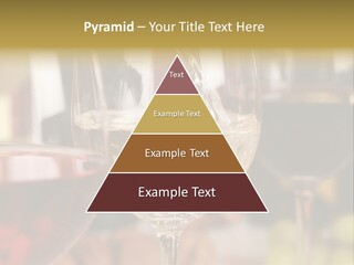 A Group Of Wine Glasses Filled With White And Red Wine PowerPoint Template