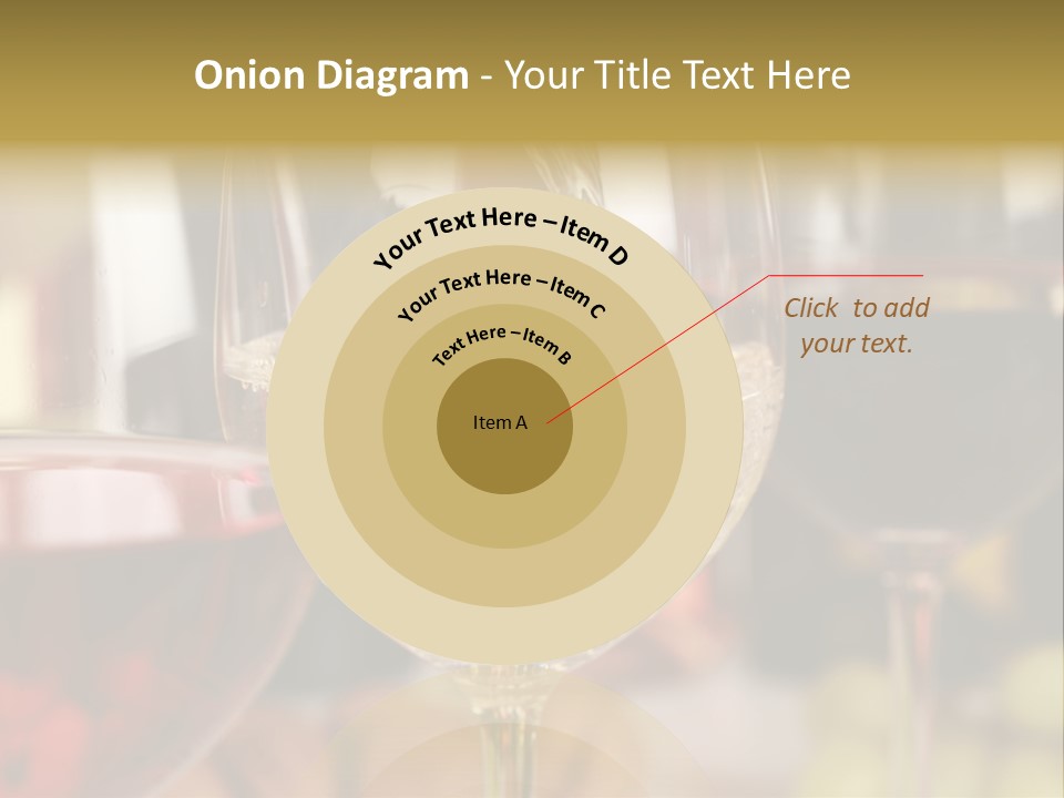 A Group Of Wine Glasses Filled With White And Red Wine PowerPoint Template