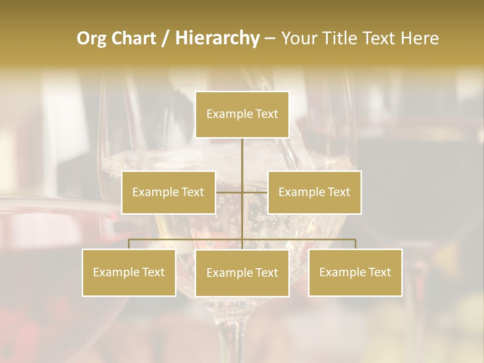 A Group Of Wine Glasses Filled With White And Red Wine PowerPoint Template