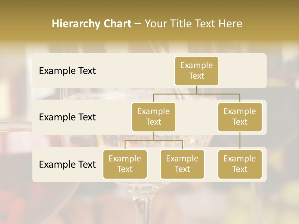 A Group Of Wine Glasses Filled With White And Red Wine PowerPoint Template