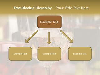 A Group Of Wine Glasses Filled With White And Red Wine PowerPoint Template