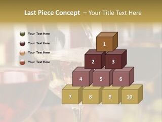 A Group Of Wine Glasses Filled With White And Red Wine PowerPoint Template