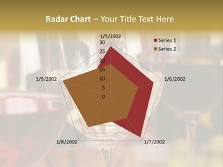 A Group Of Wine Glasses Filled With White And Red Wine PowerPoint Template