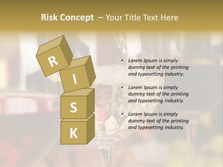 A Group Of Wine Glasses Filled With White And Red Wine PowerPoint Template