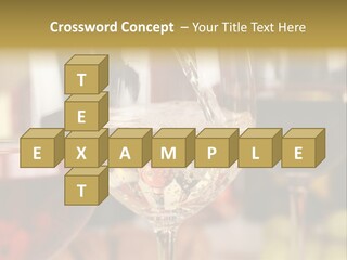 A Group Of Wine Glasses Filled With White And Red Wine PowerPoint Template