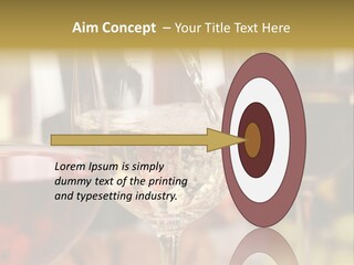 A Group Of Wine Glasses Filled With White And Red Wine PowerPoint Template