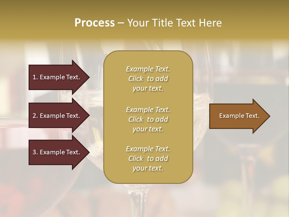 A Group Of Wine Glasses Filled With White And Red Wine PowerPoint Template