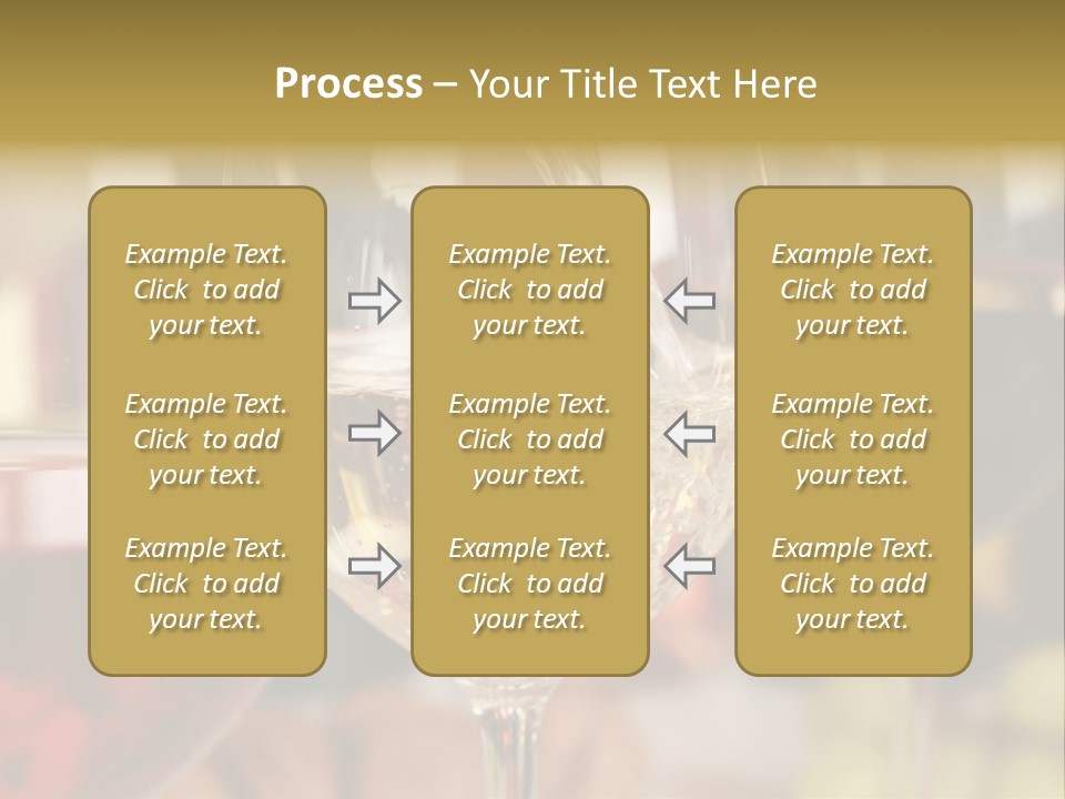 A Group Of Wine Glasses Filled With White And Red Wine PowerPoint Template