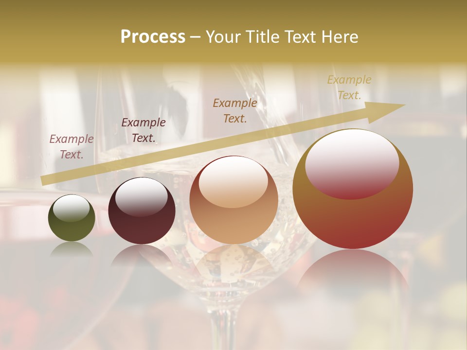 A Group Of Wine Glasses Filled With White And Red Wine PowerPoint Template