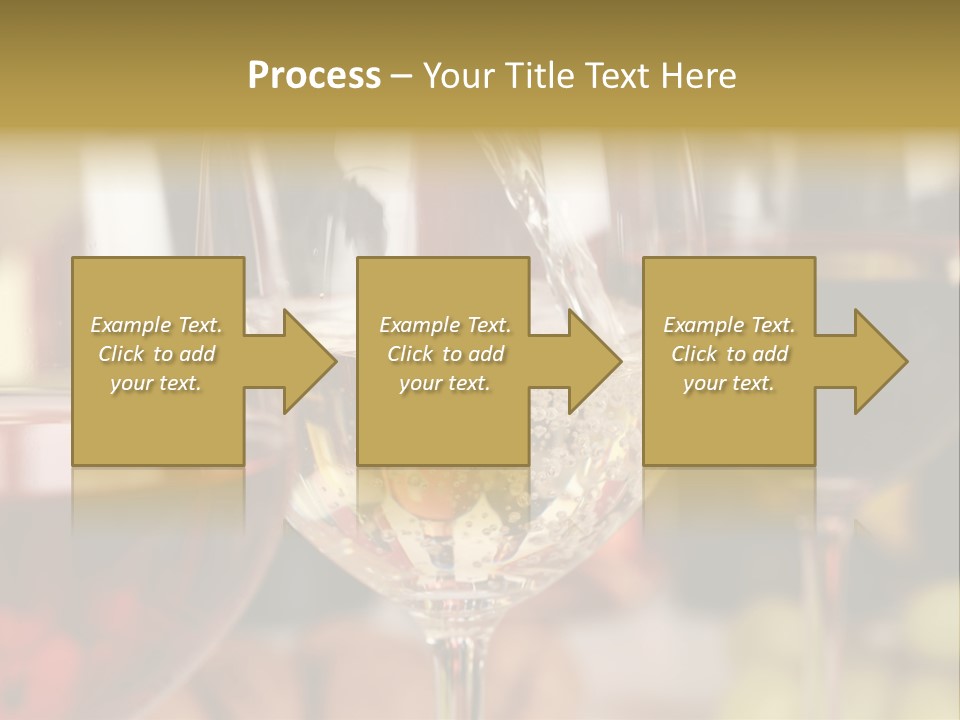 A Group Of Wine Glasses Filled With White And Red Wine PowerPoint Template