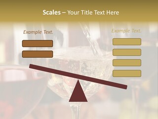 A Group Of Wine Glasses Filled With White And Red Wine PowerPoint Template