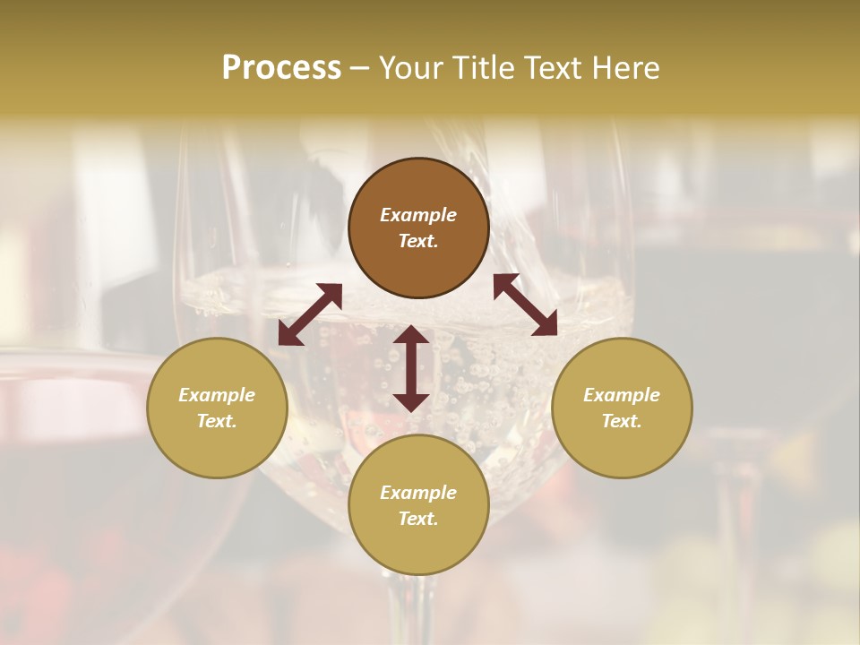 A Group Of Wine Glasses Filled With White And Red Wine PowerPoint Template