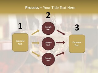 A Group Of Wine Glasses Filled With White And Red Wine PowerPoint Template